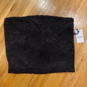 black lace forever 21 tube top